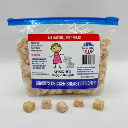 Gracie's Chicken Breast Delights Freeze Dried Dog Treats