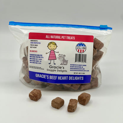 Gracie's Beef Heart Delights 4oz bag