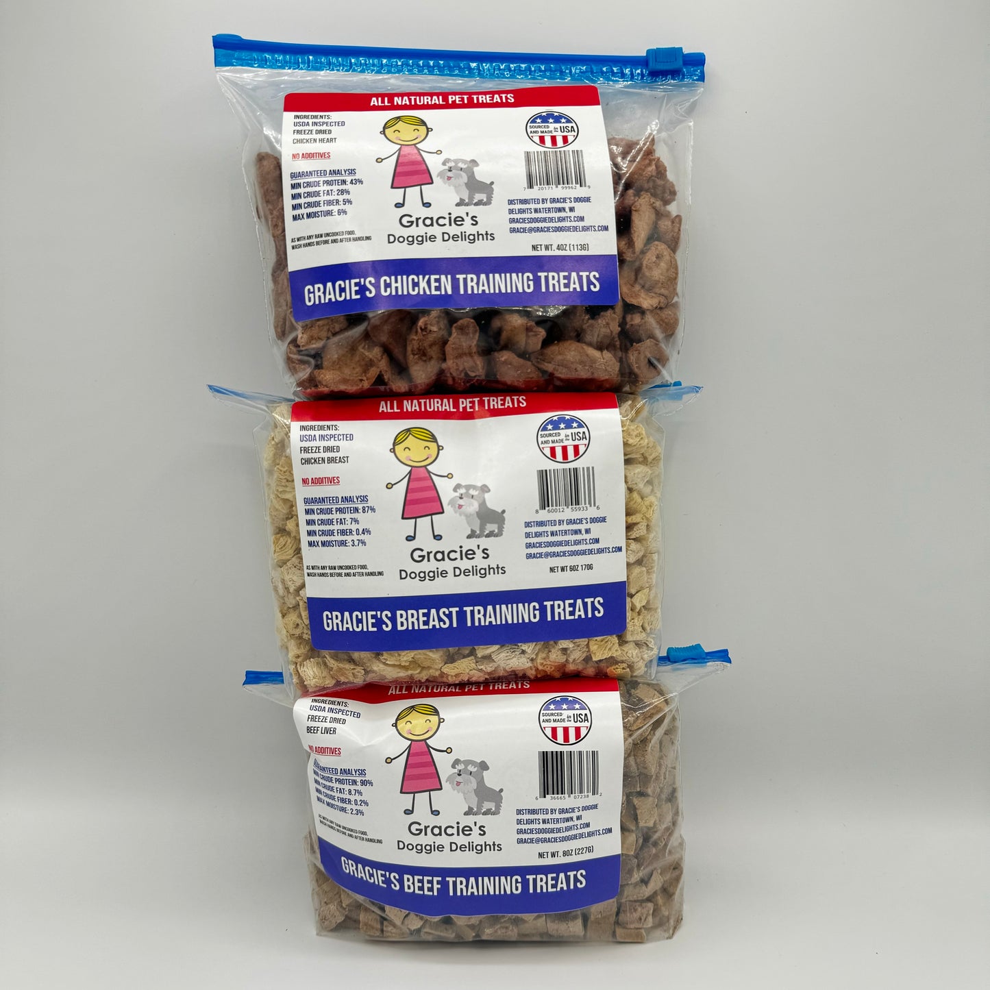 Gracie's Doggie Delights Training Treat collection